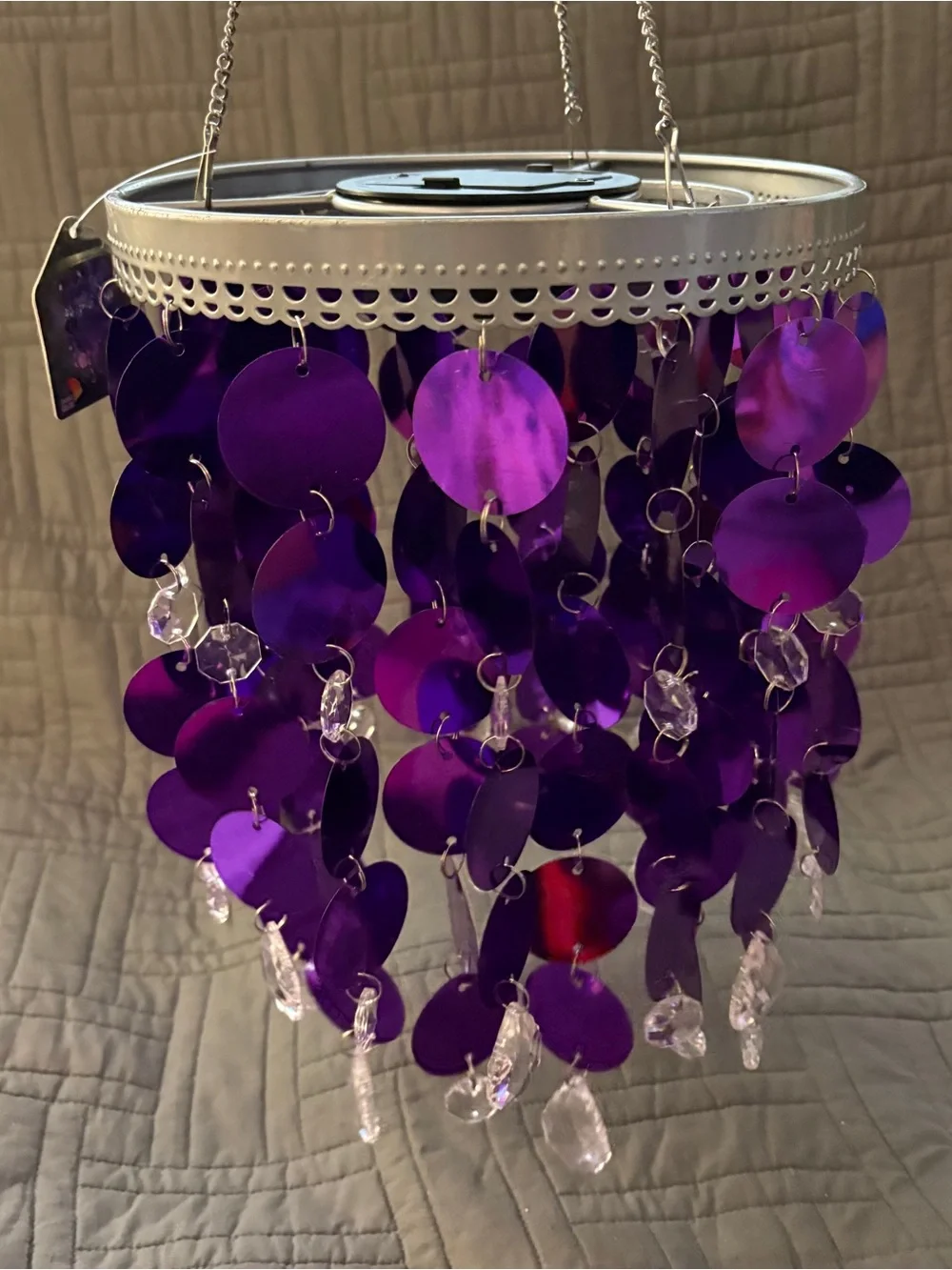 Anywhere Lighting LED Purple Shimmer Chandelier Coloring Changing Exhart New